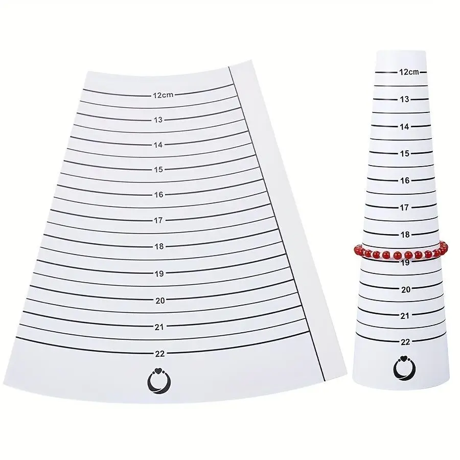 DIY Bracelet Sizing Tool, Scale, Inner Circumference Measurement for Jewelry Making, Fits Sizes 12-22cm, Essential Accessory for Crafters, Crafting