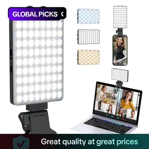 Selfie Light Clip, Adjustable Color Temperature and Brightness Fill Light, 2000mAh Rechargeable Phone Selfie Panel Light for Phone, Laptop, Makeup and Live Streaming
