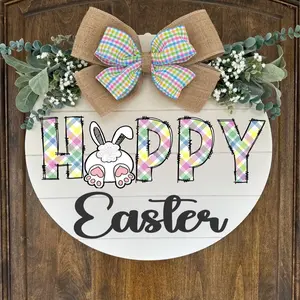 Easter Door Sign, Easter Sign, Easter Door Wreath, Cute Easter Door Sign, Front Door Easter Sign, Happy Easter, Hoppy Easter Lightweight Outdoors