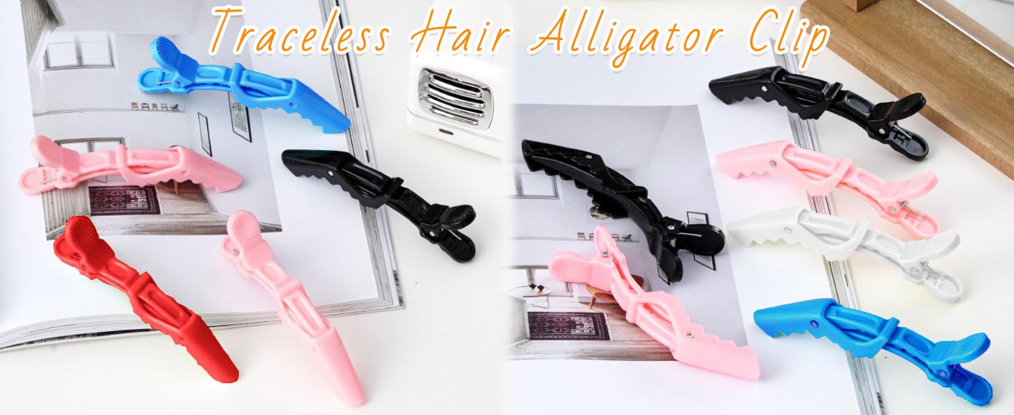 Vigorous Hair 1 Count Solid Color Alligator Hair Clips Hot Dye Clip Hairdressing Hair Pins Multi Prupose Wig Clip Non Slip Hairpin Heatless Styling Tool For Women