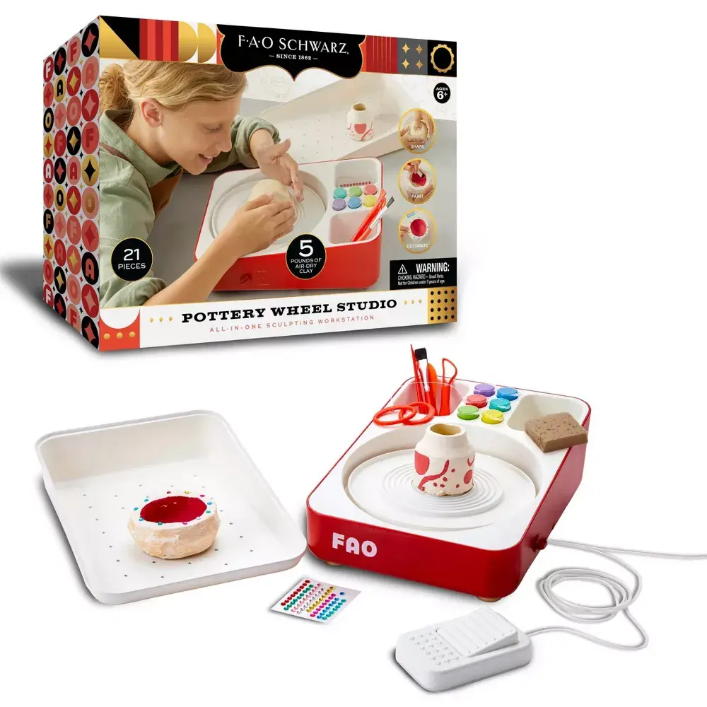 FAO Schwarz Pottery Wheel Studio All-In-One Sculpting Workstation FAO Schwarz Pottery Wheel Studio All-In-One Sculpting Workstation