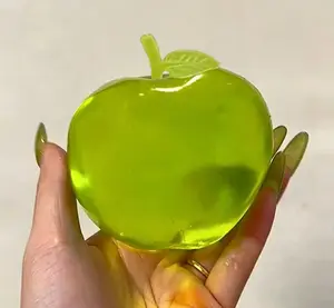 Green Apple Squishy, Ultra Soft Stress Relief Fidget Toy, Cold Smooth Hand Feel