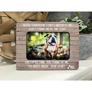 When Tomorrow Starts Without Me – Personalized Pet Memorial Frame, Dog Loss Gift, Pet Remembrance Keepsake, Custom Dog Mom Sympathy Gift