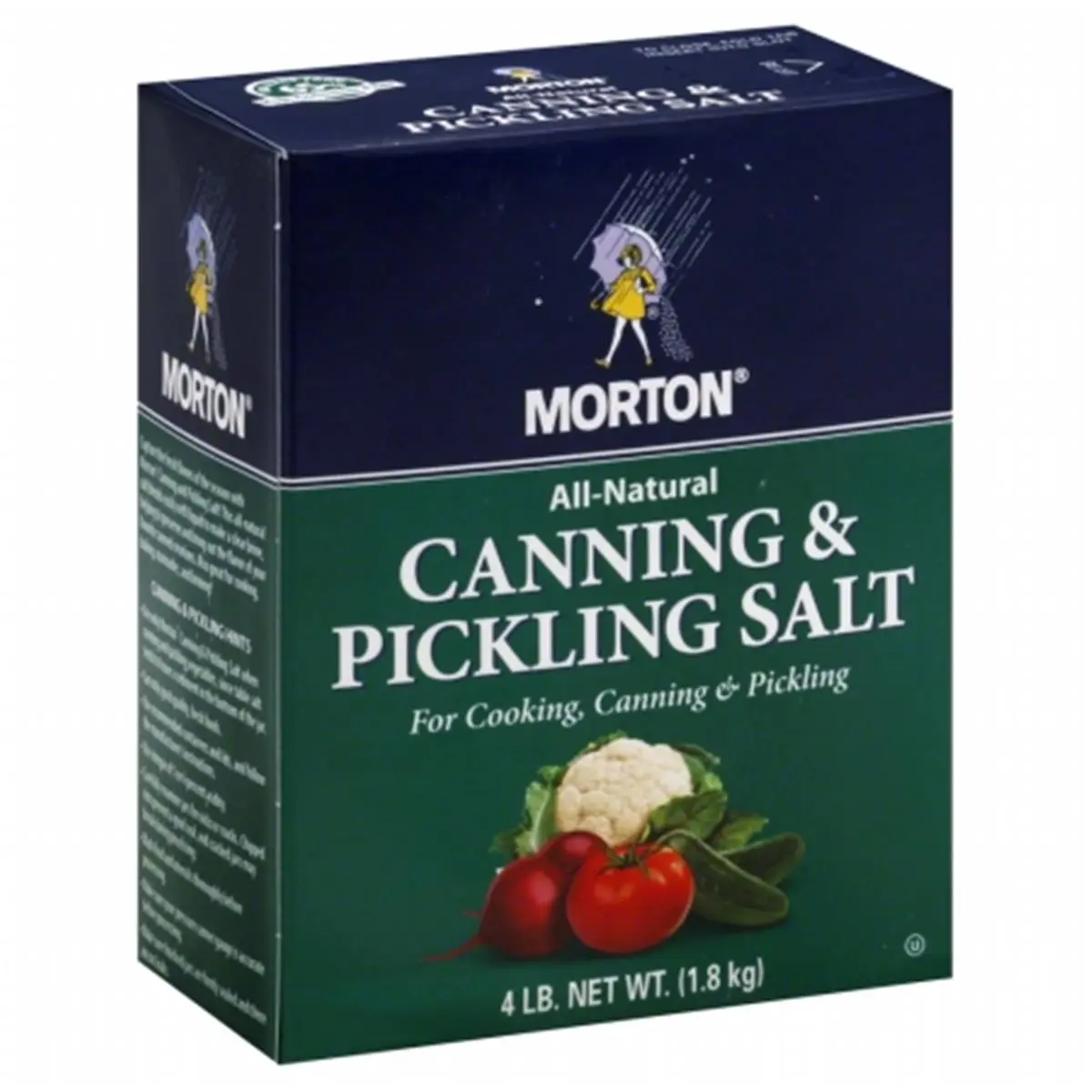 MORTONS Natural Canning & Pickling Salt - 4 LB Container, Pack of 9, Flavor-Enhancing for Home Preservation (Home Improvement Supply)