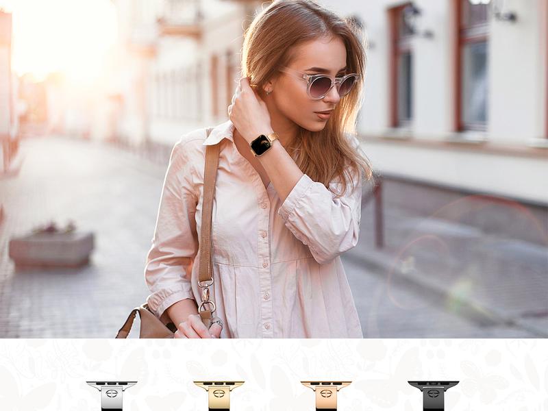 Missair 316L Stainless Steel Luxury Band Compatible with Apple Watch Series 11-1, SE, Ultra (38mm-49mm) , Adjustable Bracelet Strap for Women Missair 316L Stainless Steel Luxury Band Compatible with Apple Watch Series 11-1, SE, Ultra (38mm-49mm) , Adjustable Bracelet Strap for Women