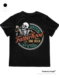 Funny Gift for Dad, Man Casual Loose-Fitting Short Sleeve Shirt, Breathable Home Wear, Perfect for Daily Use, Fall & Winter Season