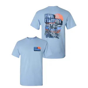 Huk Fishing Dog Graphic T-Shirt – Bait N Fetch Labrador Fishing Tee, 2-Sided Outdoor Angler Shirt for Fishermen, Lake Fishing Apparel Gift for Fishing Lovers