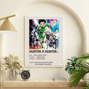 Hunter x Hunter 2011 Anime Poster No Frame, Gon Killua Kurapika Hisoka Manga Wall Art, Room Decor Print, Anime Collection Room Wall Art, Room Decor
