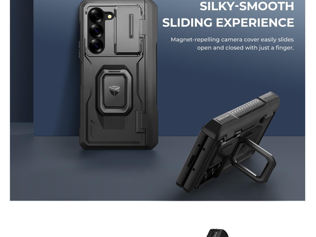 Dexnor for Samsung Galaxy Z Flip 6 Case with Stand & Hinge Protection & Front Screen Protector, Dual-layer Rugged Bumper Case Shockproof Full-body Protective Cover for Galaxy Z Flip 6 (2024)