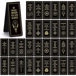 Inspirational  Bookmark Gifts - 30 count Cool Nordic Vikings Bulk Book Marks Reading Women Men  Fantasy Motivational Page Markers Book Lovers Boy Students Shool Teacher Reader