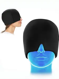 Migraine Relief Cap Ice Sensation Head Wrap Cold Compress Band, Stress Relief for Home Rest, Bedtime, Office, Outdoor Camping