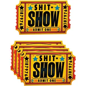 Shit Show Sticker Pack of Five 1.5", funny stickers for water bottles, water bottle stickers, hard hat stickers, funny stickers for adults, blue collar stickers, adult stickers, laptop sticker for men