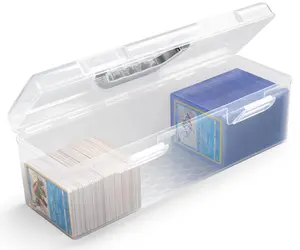 Storage Box For Toploader, Trading Card Storage Box, Card Storage Box Plastic, Playing Card Case, Large For Toploaders 200 Cards 750, Fit For Toploader and Standard Card