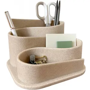Bohemian Style Neutral Beige Pen Holder, Premium Aesthetic Desk Organizer, Stylish Desk Accessories, Sturdy Cute Pencil Holder, Practical Office Supplies, Ideal Home Office Decor For Women, Perfect For Spring Desk Makeover |