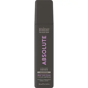 MineTan Absolute Tan Self Tan Foam | Tanning Treatment - Ultra Dark Intense Skin Finish, 1 Hr Express, Face & Body Fake Tanner, Deep Bronze, Cosmetic