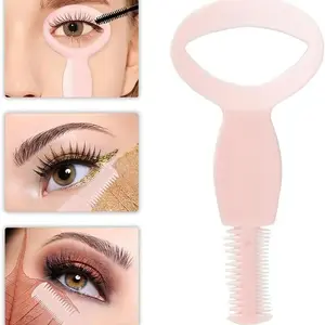 1Pc Eye Makeup Stencils DIY Eyeliner Eyelash Model Beginner Eye Makeup Helper Device Mascara Eyelash Comb Applicator Lashes 3 in 1 Eyelash Tools