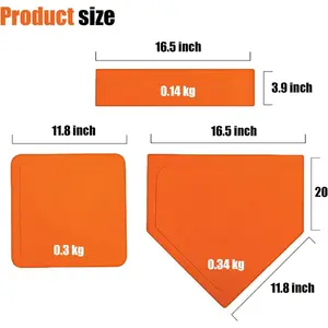 Baseball & Softball Base Set 5 Piece Rubber Field Bases for Youth & Adults Throw Down Bases for Baseball, Softball, Teeball, Kickball, Backyard, Practice