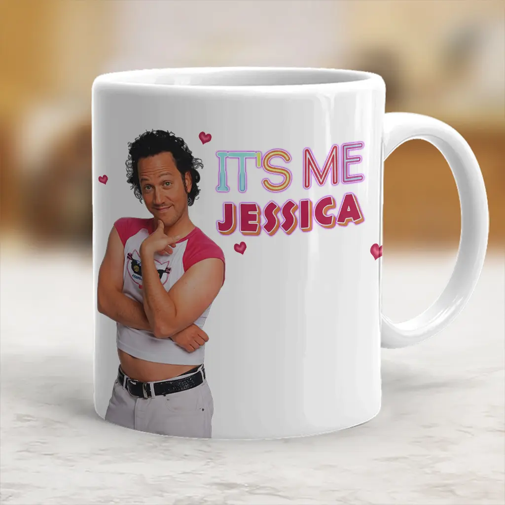 It's Me Jessica Mug, The Hot Chick Meme Mug, White Coffe Mug,11oz 15oz Ceramic Mug, Hilarious Coffee Mug, Friend, Funny Christmas Coffee Mug, Gag Gift Christmas, Printed in the USA - scs16042