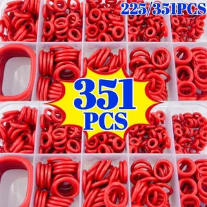 Multi-Spec O-Ring Seal Kit, 10 Sizes, High Elastic Silicone, Oil-Resistant, Heat-Resistant, Waterproof, Durable, Home & Car Repair