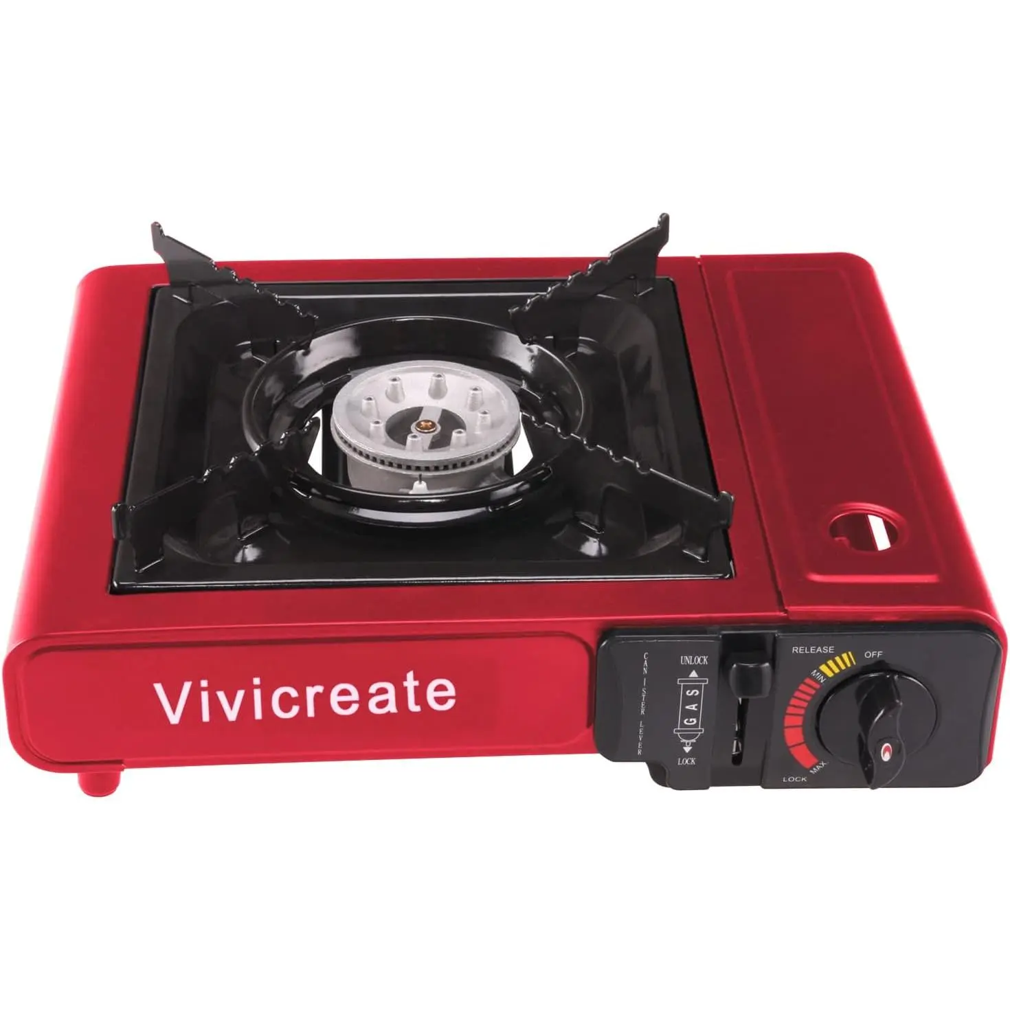 Vivicreate 8500 BTU Portable Stove, Camping Stove, Butane Stove,Butane Burner, Outdoor stove (Red) Vivicreate 8500 BTU Portable Stove, Camping Stove, Butane Stove,Butane Burner, Outdoor stove (Red)