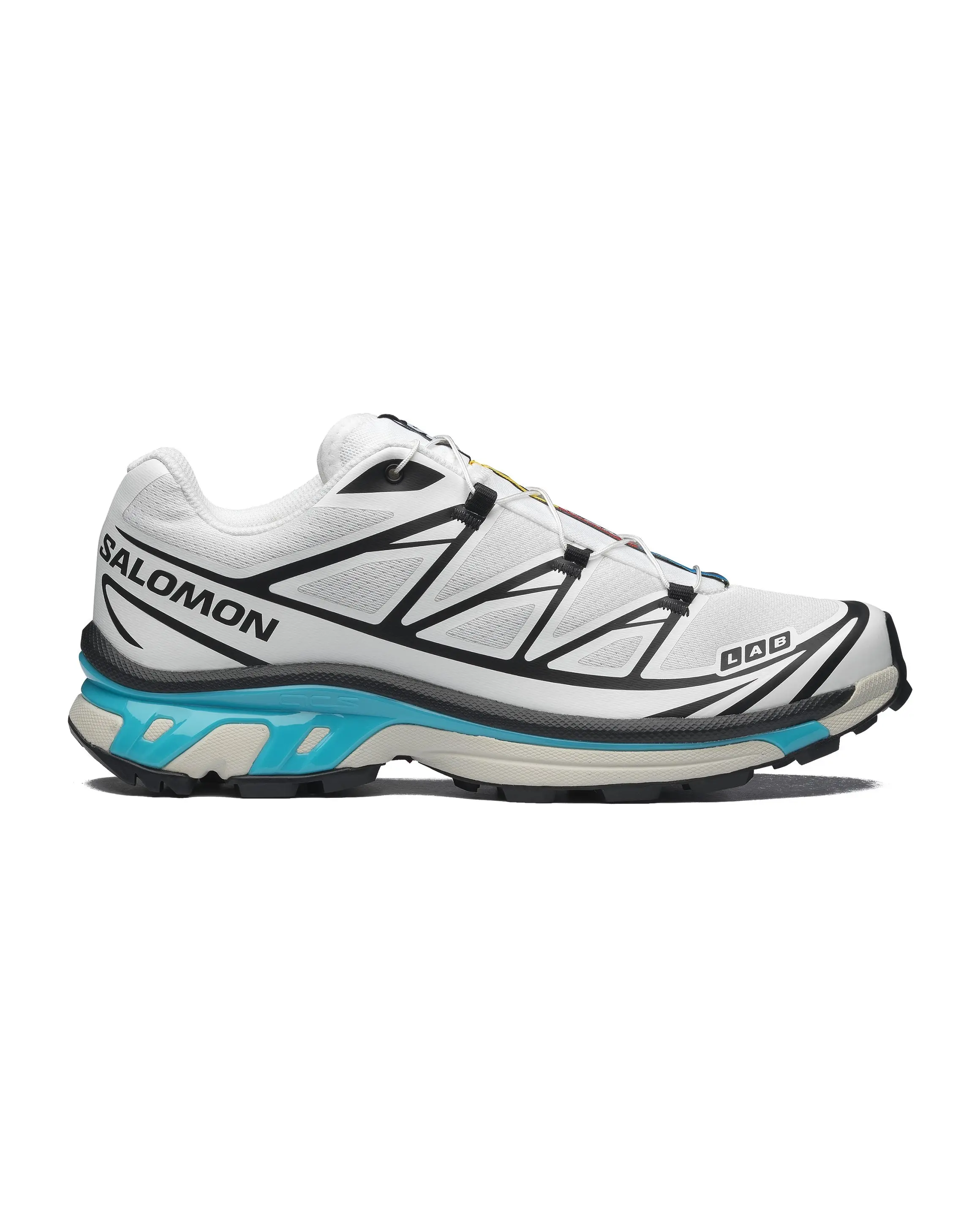 Salomon XT-6 Black White Blue Curacao Men's / Women's Perfect Casual Daily Lifestyle Sneaker Fashion Footwear Gym Walking Shoe Running Sneaker