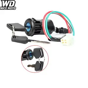 WD NICE MOTO Motorcycle Ignition Switch + Keys, Scooter Accessories for Quad Dirt Bike, Atv On/off Plastic Universal Replacement Parts