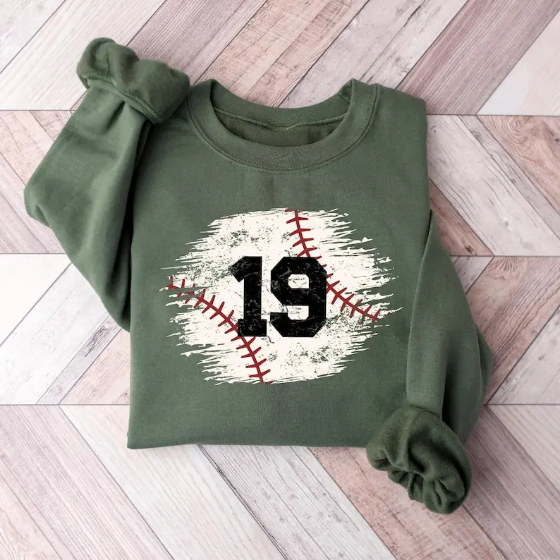Baseball Team Number Sweatshirt, School Baseball Jersey Number, Baseball Mascot Shirt, Baseball Mom Shirt with Number, Baseball Game Day
