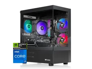 Thermaltake LCGS View i1470-170 Gaming Desktop (Intel Core i7-14700F, ToughRam 32GB DDR5 6000MT/s RGB Memory, NVIDIA GeForce RTX 5070, 1TB NVMe M.2, Wifi, Windows 11) V17B-B760-570-LCS