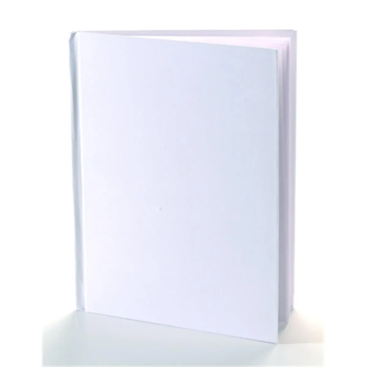 Ashley Productions High-Quality Rectangular White Hardcover Blank Pages Notebook, 11x8.5 in, 28-Page Paper, 14 Sheets, Ideal for Crayons, Office Stationery Supplies