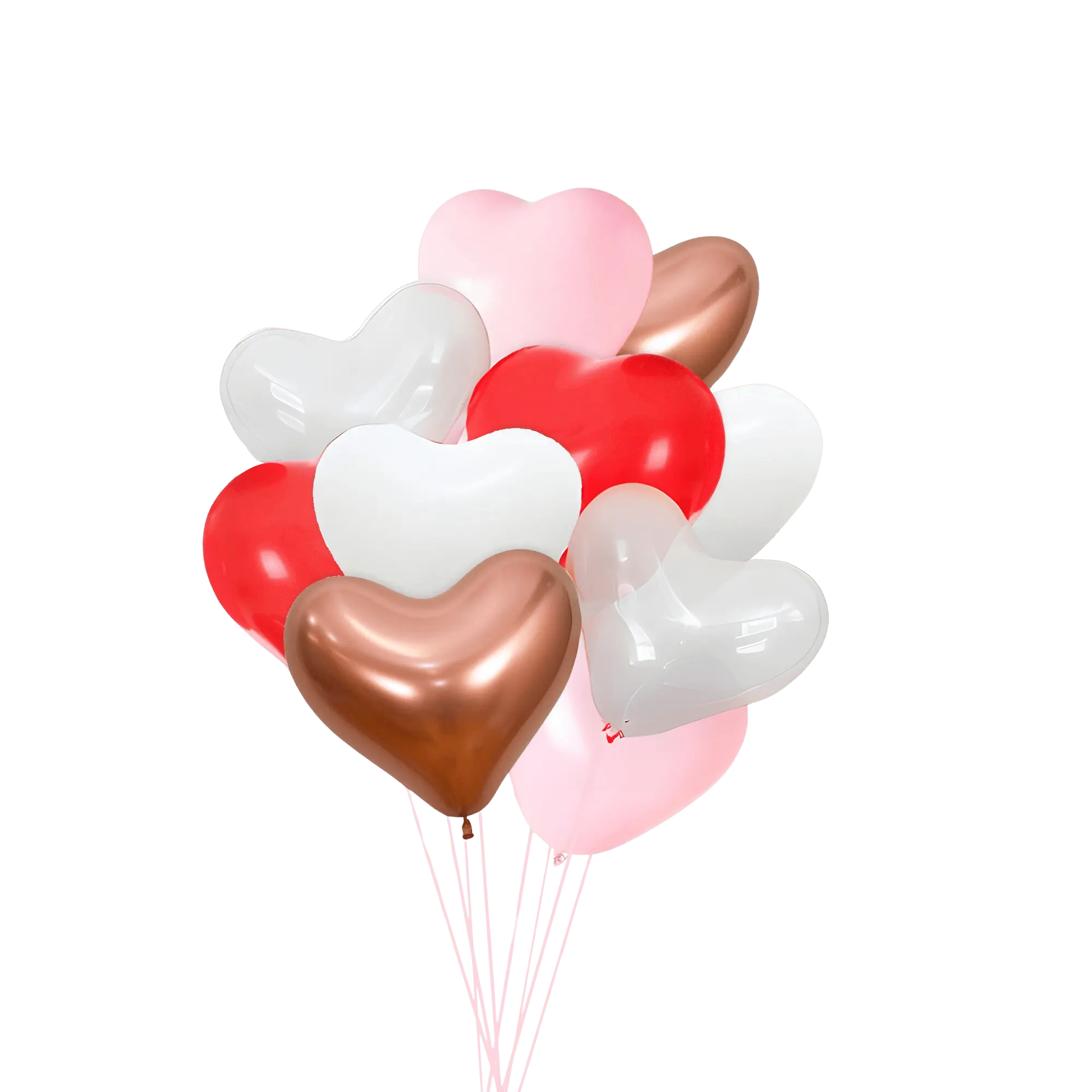 Heart Balloon Bouquet – 10ct | Valentine’s, Anniversary, Bachelorette