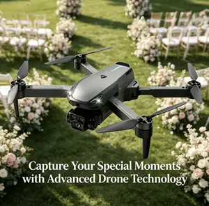 M8 Pro 2026 Foldable Aerial Drone with 4K UHD EIS Anti-Shake Camera, GPS Precise Positioning System, 5G WiFi FPV Real-time Transmission,   Intelligent Obstacle Avoidance, Auto Return, 360° Stunt Roll, 2 Batteries for Adults Beginners Aerial Photography