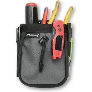 Clip-On Tool Belt Bag for Tools, Screws, and Nails - Great for an Electrician, HVAC Tech, Plumber, Carpenter, Contractor, Handy Man, and Any Tradesperson Who Wears a Small Utility Pouch