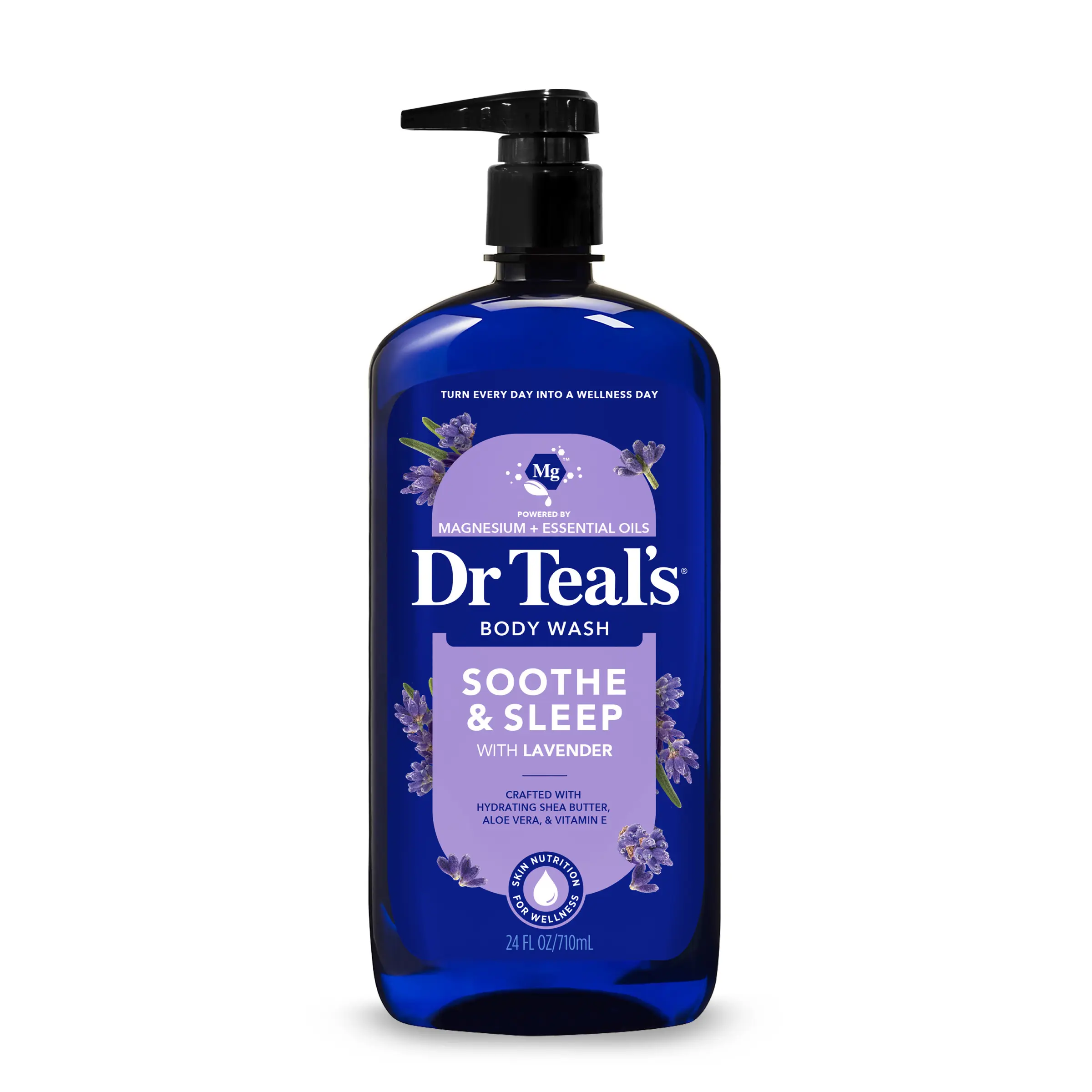 Dr Teal's Soothe & Sleep Body Wash with Pure Epsom Salt & Lavender Essential Oil, 24 fl oz