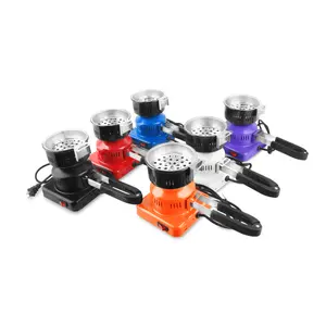 B.Y.O. Round Charcoal Burner - Single Burner, Compact Design, Available in Various Colors, Ideal for Camping and Outdoor Use