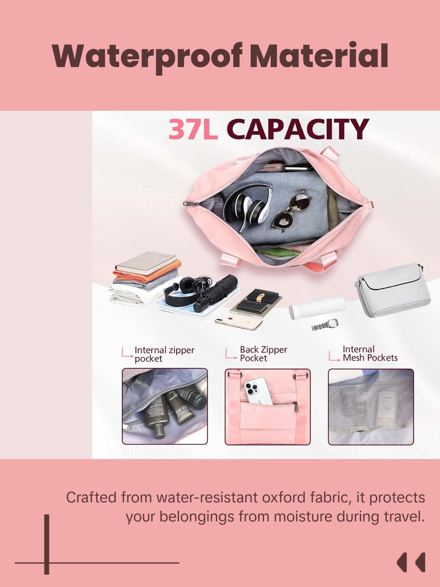 Waterproof Travel Duffle Bag – Weekender Carry-On with Trolley Sleeve 🧳✨ Perfect for Trips, Gym, or Hospital Bag TOPBAG