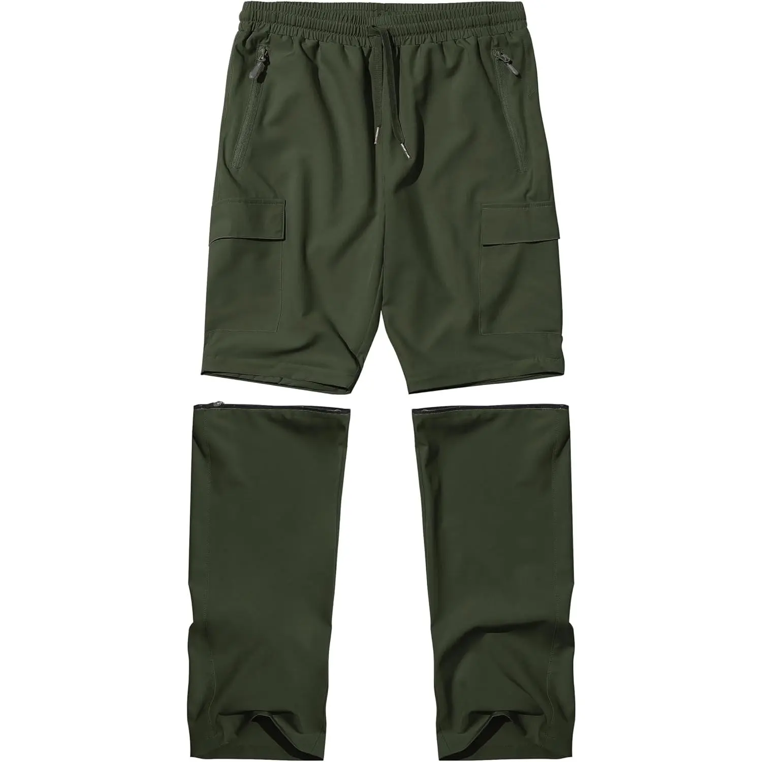 Boys' Multi-Size Zip-Off Legs Hiking Pants, 11-16 Years Quick-Dry Waterproof Lightweight Adjustable Outdoor Scout Pants
