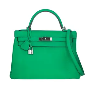 Pre-owned HERMÈS Clemence Tote Bags Kelly 32 Bamboo