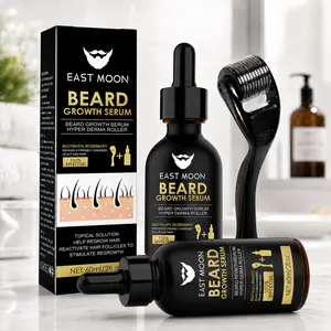 Beard Growth Serum&Beard Massage Derma Roller,Beard Care Nutritional Oil, Making Beards Thicker and More Shiny, Men's Daily Beard Care Products and Tools, Christmas gift new year gift