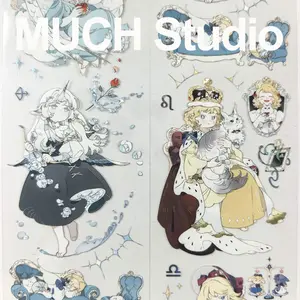 Cute Zodiac Character Sticker Roll, High-Quality Pet Material, Perfect for Scrapbooking, Diary Decoration, Greeting Cards, Photo Frames