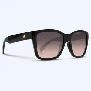 Isla Noir | Monaco Series - Midnight Black Gloss Frame with Gradient Brown Purple Lens, Enhanced Color Lens. Triple-Coated Scratch Resistance.