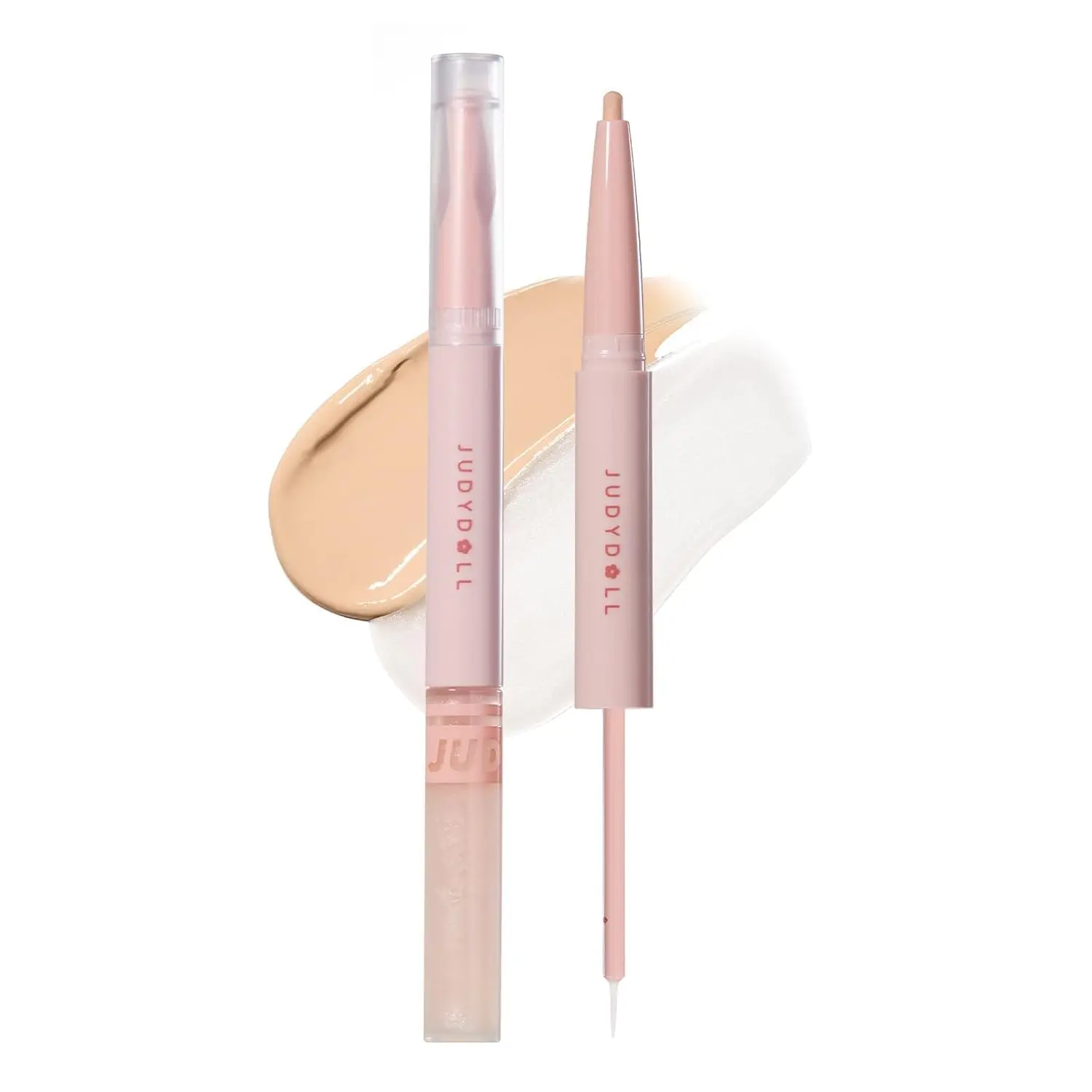 Double-Ended Aegyo-Sal Highlighter, Aegyo-Sal Highlighter & Top Coat, Under-Eye Enhancer for Defined, Lifted Look (D02 Soft Warm Nude)