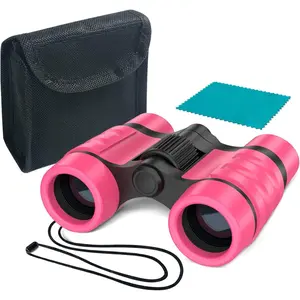 Binoculars for Kids Toys Gifts for Age 3-12 Years Old Boys Girls Kids Telescope Outdoor Toys for Sports and Outside Play Hiking, Bird Watching, Travel, Camping, Birthday Presents (Pink)