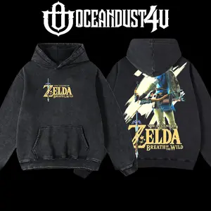 OceanDust4U The Legend of Zelda: Breath of the Wild Hoodie 100% Premium Cotton Oversized Fit Pre-Washed Unisex Classic Top American Made Menswear