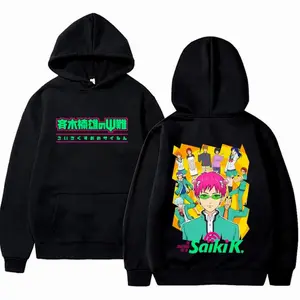 Anime The Disastrous Life of Saiki K Saiki Kusuo Hoodie Men Women Cartoon Merch Pullover Hoodies Man Vintage Unisex Tracksuit EZP
