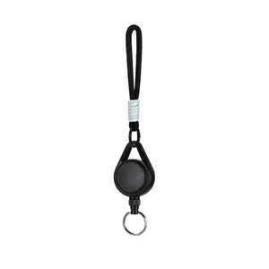 Retractable Badge Holder, 1 Count Round Nurse Badge Reel with Removable Carabiner, Identification Badges & Supplies for Office, School, Hospital