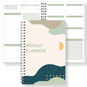A5 Weekly Planner Spiral Notebook, Aesthetic Weekly Organizer with To-Do List, Goals & Notes, Productivity Planner for Organizing Tasks, Spiral Bound Planner