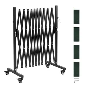 【SummerFinds】VEVOR Adjustable Portable Aluminum Mesh Expandable Safety Barricade, 11FT with Locking Casters, Flexible Mobile Metal Traffic Fence for Patio, Stairway