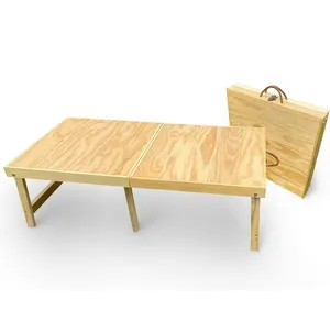 Foldable Picnic Table - 3.5 ft/Low Height Wooden Portable Boho Travel Picnic Table for Picnic, Beach, BBQ, Camping, Party, Tailgating, Garden Outdoor/Indoor