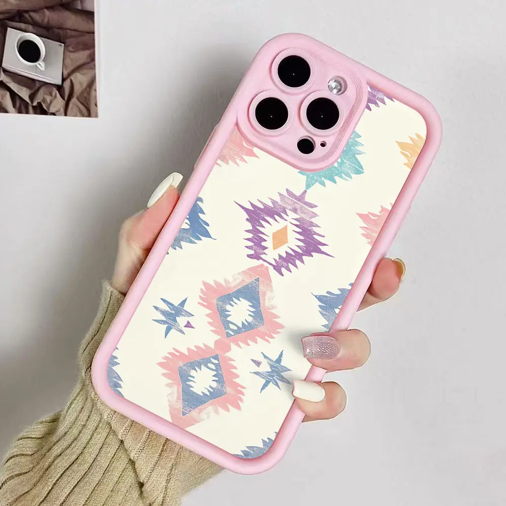Aztec Pastel Phone Case Phone Case for Samsung Galaxy S26/S25/S23/S24/S22/S21/NOTE20/PLUS/ULTRA/FE/A54/A53/A52/A36/A35/A34/A33/A17/A16/A15/A14/A13Rugged Durable soft shockproof protective Shell Protection Protection Western Gift Cowgirl Western Boho cover