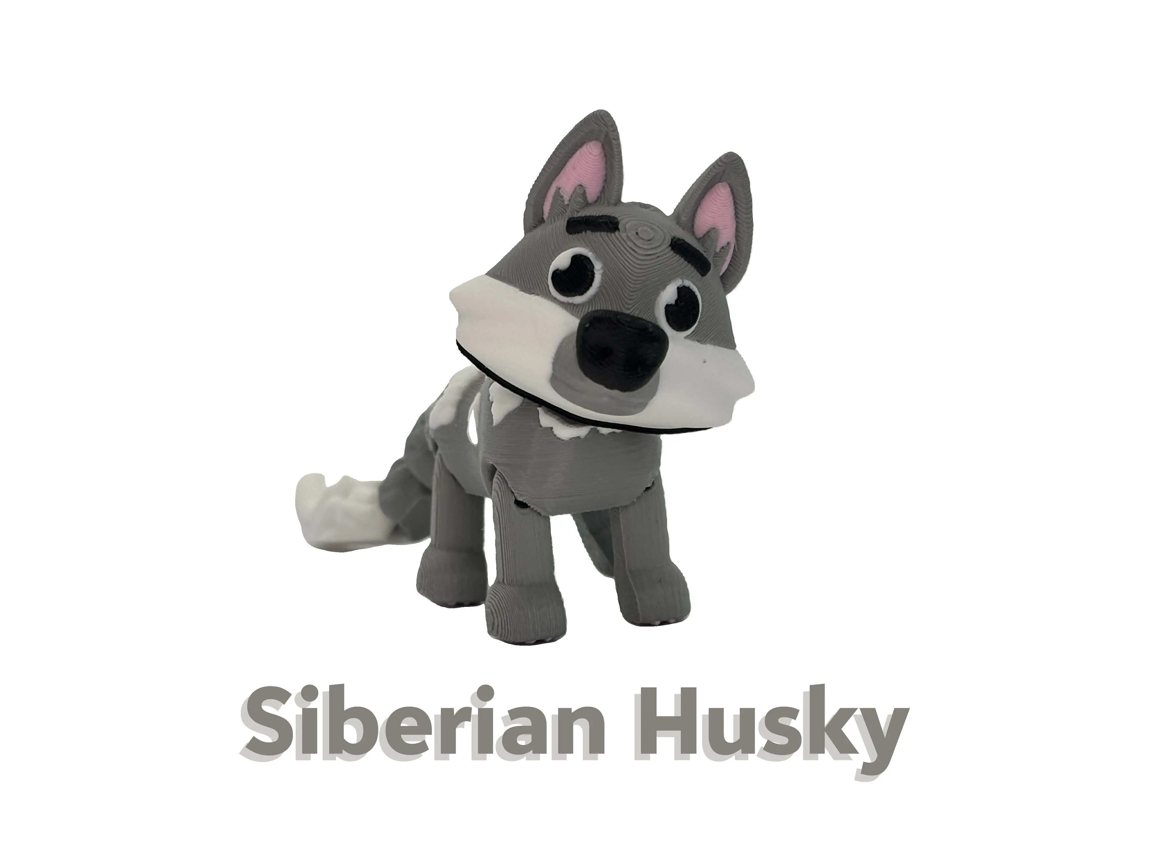 🐾 3D Printed Siberian Husky Dog Figure – Ultra-Realistic Arctic Pup | Husky Desk Decor, Gift for Dog Lovers, Shelf Display